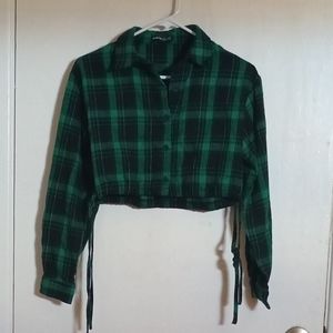 Shein Flannel Crop Top